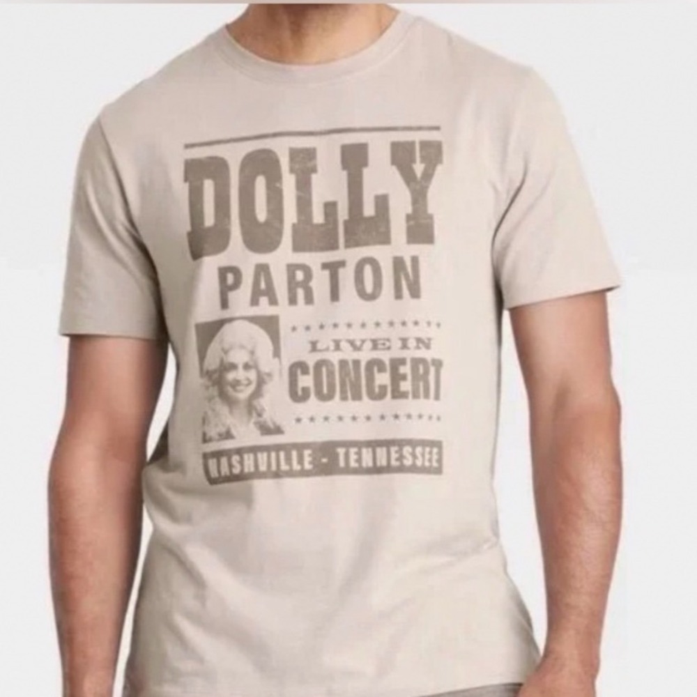 Dolly Parton Nashville Tennessee Live In Concert Graphic T-Shirt Grey XL NEW
